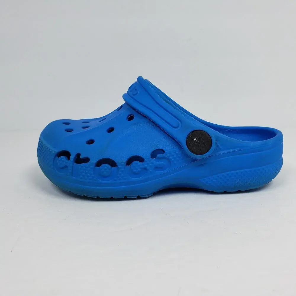Crocs Baya Toddler Boys Size 10 Cobalt Blue Slip On Casual Clog Sandal Shoes